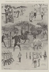 Voorbereidingen voor de Kroning, Aldershot tijdens het Bezoek van de Koning